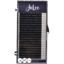 Ресницы для наращивания JoLee Super Mink Lash B 0.07 мм x 8 мм 20 линий Черные mini slide 1