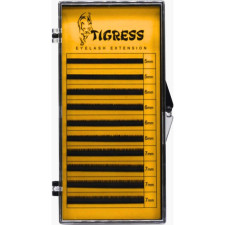 Вії для нарощування Tigress Hylon Lash C 0.10 мм x MIX 5-7 мм 10 ліній Чорні mini slide 1