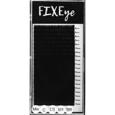 Вії для нарощування FIXEye Silk Lash C 0.15 мм x MIX 8-15 мм 20 ліній Чорні mini slide 1