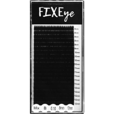 Вії для нарощування FIXEye Silk Lash B 0.10 мм x MIX 8-12 мм 20 ліній Чорні mini slide 1