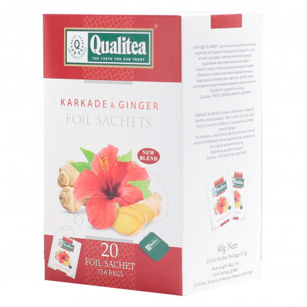Чай травяной Qualitea каркаде и имбирь 2г*20шт
