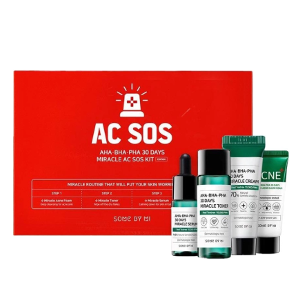 Набор миниатюр кислотных средств для проблемной кожи Some By Mi AHA-BHA-PHA 30 Days Miracle AC SOS Kit