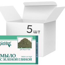 Упаковка мила Golden Pharm із зеленою глиною 70 г х 5 шт. mini slide 1