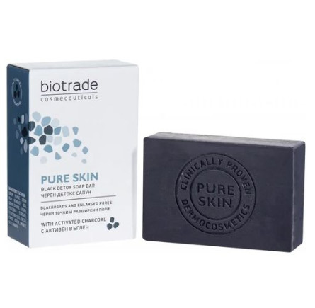 Мило-детокс Biotrade Pure Skin для шкіри обличчя і тіла з розширеними порами 100 г