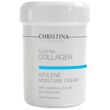 Зволожуючий крем для нормальної шкіри Christina Elastin Collagen Azulene Moisture Cream with Vitamins A E&HA 250 мл mini slide 1