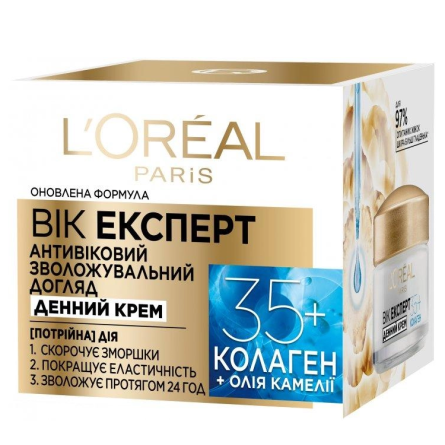 Антивозрастной увлажняющий дневной крем для кожи лица L'Oreal Paris Возраст Эксперт 35+ против морщин 50 мл