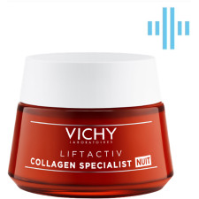 Нічний антивіковий крем-догляд Vichy Liftactiv Collagen Specialist Night Cream з ефектом корекції зморщок додання пружності та відновлення сяйва 50 мл mini slide 1
