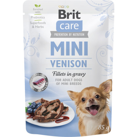 Вологий корм для собак Brit Care Mini філе дичини в соусі 85 г