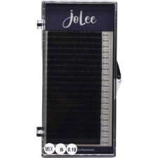 Вії для нарощування JoLee Super Mink Lash B 0.10 мм x MIX 8-12 мм 20 ліній Чорні mini slide 1