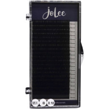Вії для нарощування JoLee Super Mink Lash B 0.10 мм x MIX 10,12,14 мм 20 ліній Чорні mini slide 1