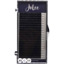 Ресницы для наращивания JoLee Super Mink Lash C 0.07 мм x MIX 9,11,13 мм 20 линий Черные mini slide 1