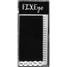 Вії для нарощування FIXEye Silk Lash CC 0.10 мм x MIX 8-15 мм 20 ліній Чорні mini slide 1