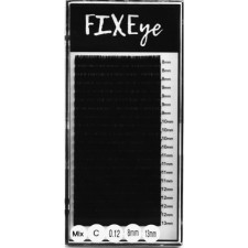 Вії для нарощування FIXEye Silk Lash C 0.12 мм x MIX 8-13 мм 20 ліній Чорні mini slide 1