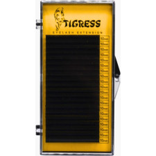Вії для нарощування Tigress Hylon Lash CC 0.07 мм x 10 мм 20 ліній Чорні mini slide 1