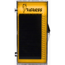 Вії для нарощування Tigress Hylon Lash B 0.10 мм x 11 мм 20 ліній Чорні mini slide 1