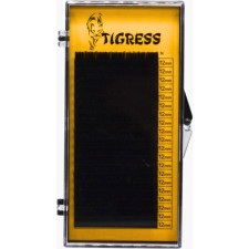 Вії для нарощування Tigress Hylon Lash B 0.07 мм x 12 мм 20 ліній Чорні mini slide 1