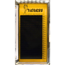 Вії для нарощування Tigress Hylon Lash C 0.07 мм x MIX 8-15 мм 20 ліній Чорні mini slide 1
