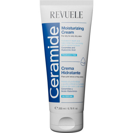 Зволожуючий крем для обличчя й тіла Revuele Ceramide Moisturizing Cream 200 мл slide 1