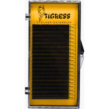 Вії для нарощування Tigress Hylon Lash C 0.05 мм x 8 мм 20 ліній Чорні mini slide 1