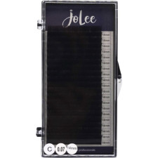 Вії для нарощування JoLee Super Mink Lash C 0.07 мм x 14 мм 20 ліній Чорні mini slide 1