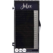 Вії для нарощування JoLee Super Mink Lash B 0.10 мм x 11 мм 20 ліній Чорні mini slide 1