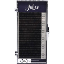 Вії для нарощування JoLee Super Mink Lash B 0.07 мм x 9 мм 20 ліній Чорні mini slide 1