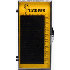 Вії для нарощування Tigress Hylon Lash B 0.07 мм x 9 мм 20 ліній Чорні mini slide 1