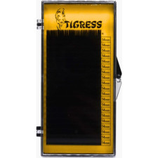 Ресницы для наращивания Tigress Hylon Lash B 0.10 мм x 14 мм 20 линий Черные mini slide 1
