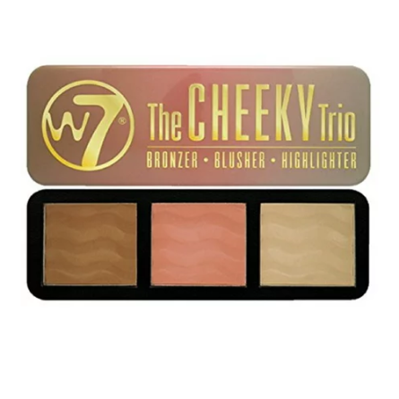 Хайлайтер для обличчя W7 The Cheeky Trio bronzer, blusher, highlighter 21 г