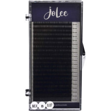 Вії для нарощування JoLee Super Mink Lash B 0.07 мм x MIX 8-15 мм 20 ліній Чорні mini slide 1