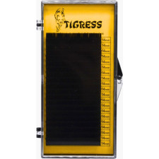 Вії для нарощування Tigress Hylon Lash C 0.10 мм x 14 мм 20 ліній Чорні mini slide 1