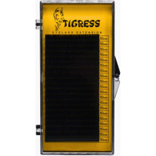 Вії для нарощування Tigress Hylon Lash C 0.10 мм x 10 мм 20 ліній Чорні mini slide 1