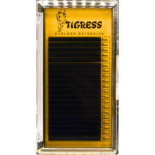 Вії для нарощування Tigress Hylon Lash CC 0.10 мм x MIX 8-12 мм 20 ліній Чорні mini slide 1