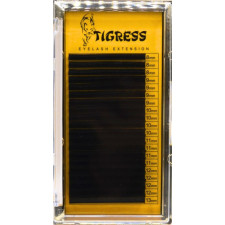 Вії для нарощування Tigress Hylon Lash CC 0.07 мм x MIX 8-13 мм 20 ліній Чорні mini slide 1