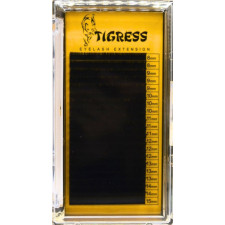 Вії для нарощування Tigress Hylon Lash C 0.10 мм x MIX 8-15 мм 20 ліній Чорні mini slide 1