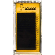 Вії для нарощування Tigress Hylon Lash C 0.07 мм x MIX 8-12 мм 20 ліній Чорні mini slide 1