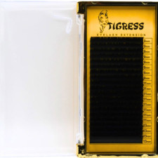 Вії для нарощування Tigress Hylon Lash C 0.05 мм x MIX 9,11,13 мм 20 ліній Чорні mini slide 1