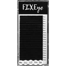 Ресницы для наращивания FIXEye Silk Lash CC 0.07 мм x MIX 8-13 мм 20 линий Черные mini slide 1