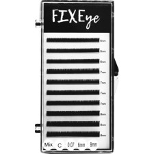 Ресницы для наращивания FIXEye Silk Lash C 0.07 мм x MIX 6-8 мм 10 линий Черные mini slide 1