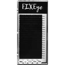 Вії для нарощування FIXEye Silk Lash C 0.12 мм x MIX 8-15 мм 20 ліній Чорні mini slide 1