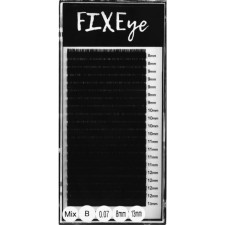 Вії для нарощування FIXEye Silk Lash B 0.07 мм x MIX 8-13 мм 20 ліній Чорні mini slide 1