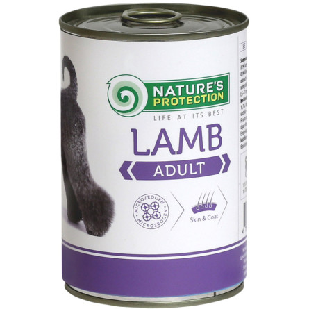 Вологий корм для собак Nature's Protection Adult Lamb з ягням 400 г (KIK24628)