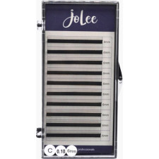 Вії для нарощування JoLee Super Mink Lash C 0.10 мм x 6 мм 10 ліній Чорні mini slide 1