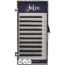 Ресницы для наращивания JoLee Super Mink Lash B 0.07 мм x MIX 6-8 мм 10 линий Черные mini slide 1