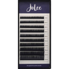 Вії для нарощування JoLee Super Mink Lash B 0.07 мм x MIX 7-14 мм 10 ліній Чорні mini slide 1