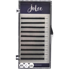 Вії для нарощування JoLee Super Mink Lash C 0.05 мм x MIX 5-7 мм 10 ліній Чорні mini slide 1