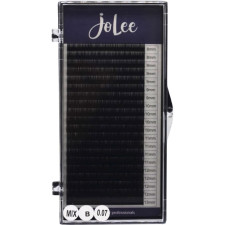 Вії для нарощування JoLee Super Mink Lash B 0.07 мм x MIX 8-13 мм 20 ліній Чорні mini slide 1