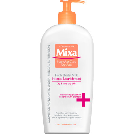 Молочко Mixa Body & hands для очень сухой и чувствительной кожи тела 400 мл