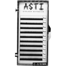 Вії для нарощування Asti Hylon Lash C 0.10 мм x mix 5-7 мм 10 ліній Чорні mini slide 1