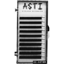Вії для нарощування Asti Hylon Lash CC 0.07 мм x mix 9-12 мм 10 ліній Чорні mini slide 1